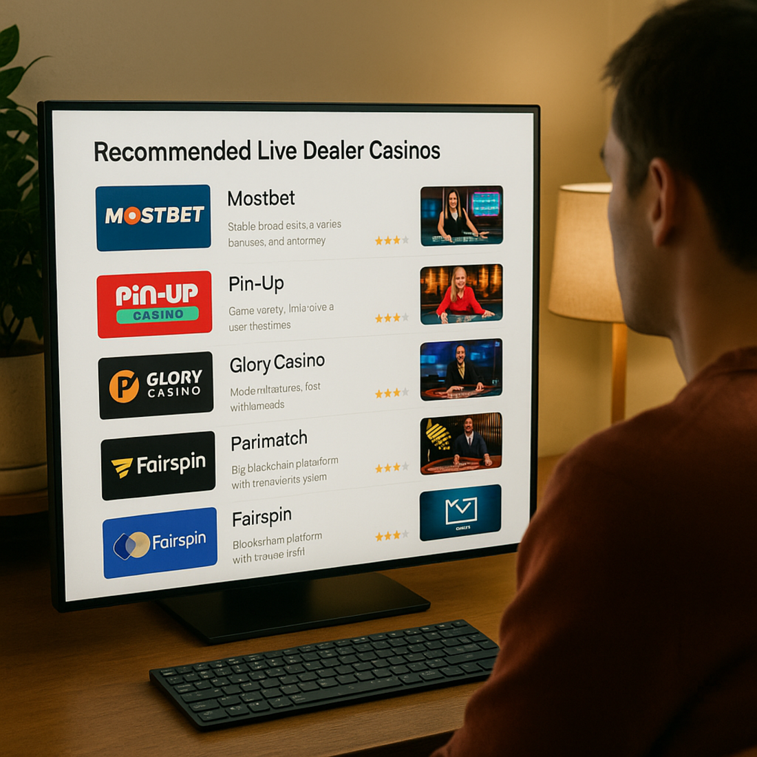 Recommended live dealer casinos