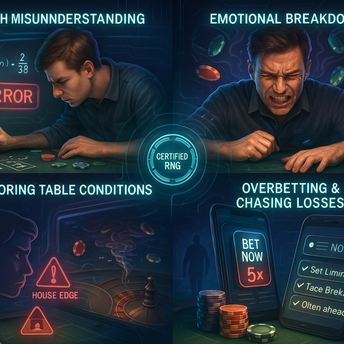 Players' mistakes in strategies